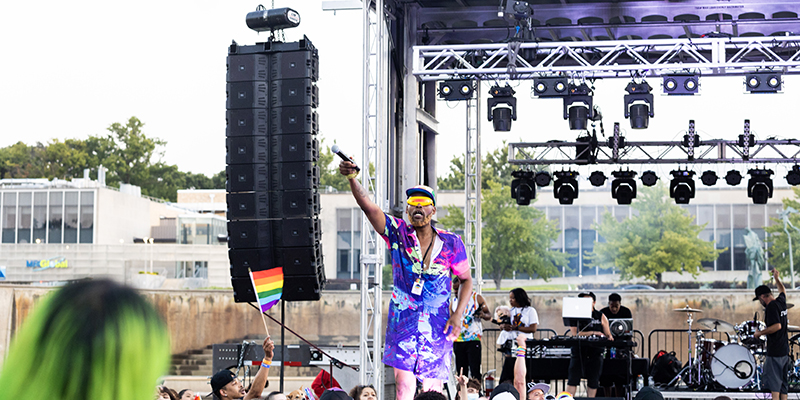Performer on Stage at Kansas City PrideFest