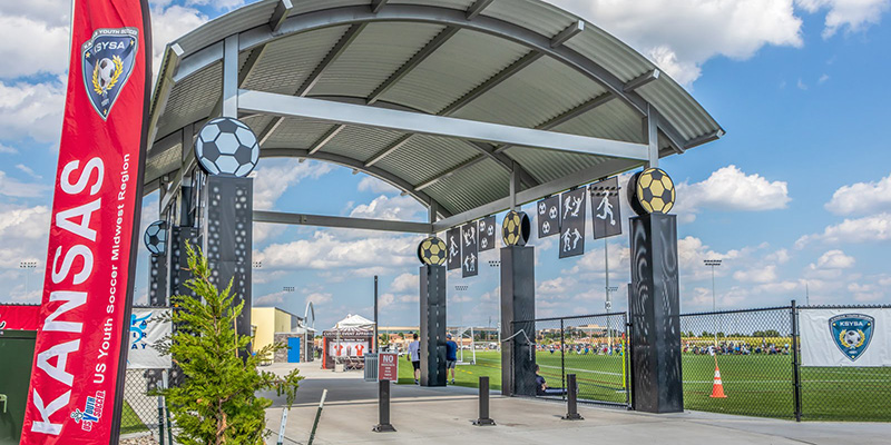 Entrance to the Garmin Olathe Soccer Complex