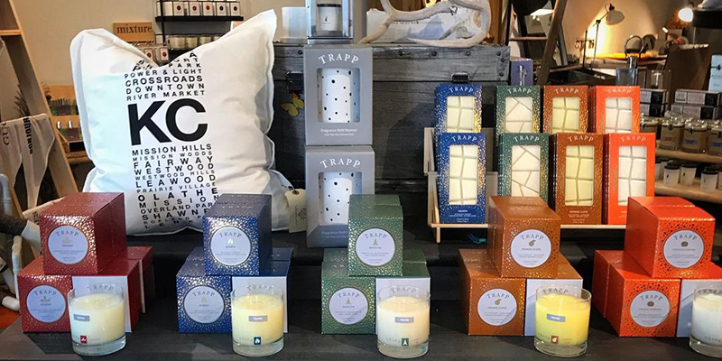 Candles and a KC pillow in the General Store KC