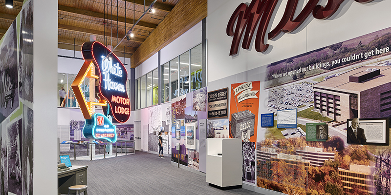 Exhibits inside the Johnson County Museum
