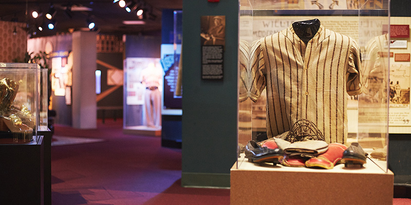 Jersey on display at the Negro Leagues Baseball Museum