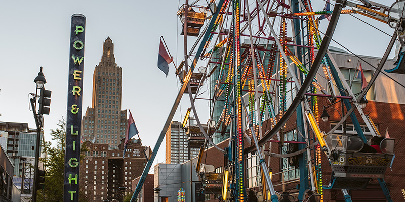Ferris wheel in KC Power & Light District