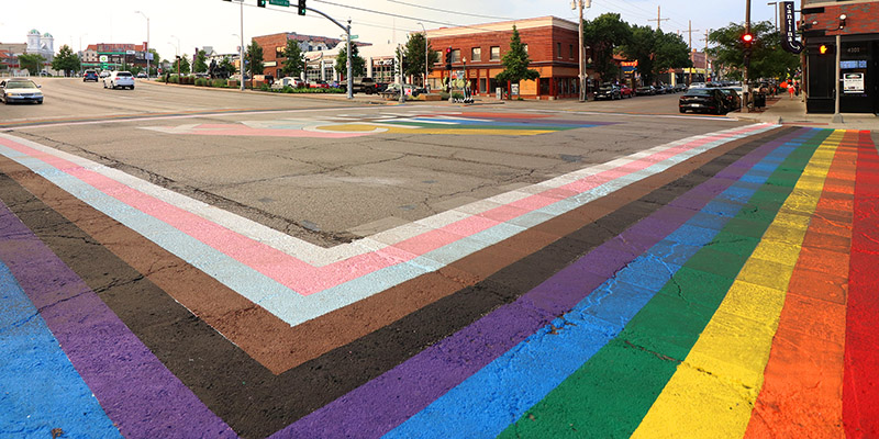 Pride Crosswalk in Westport