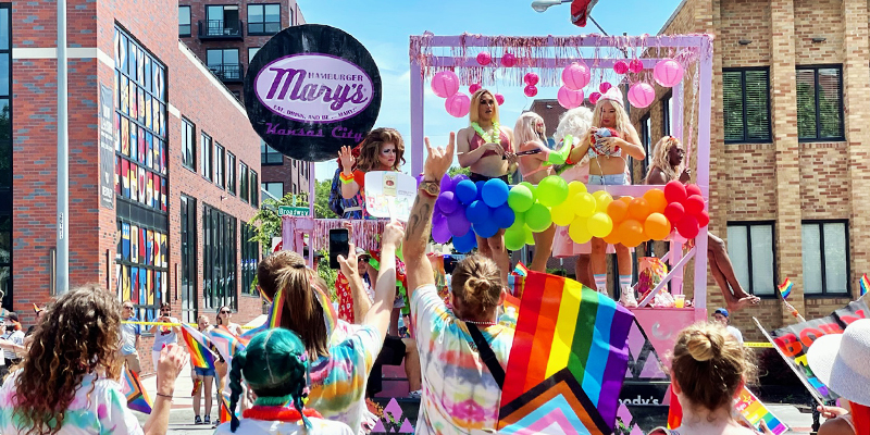 Hamburger Mary's Float in Kansas City Pride Parade