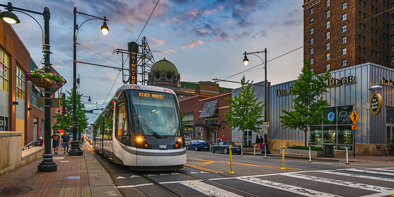 KC Streetcar in the Power & Light District