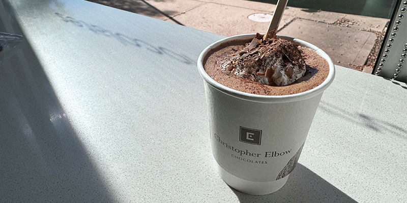 Christopher Elbow hot chocolate
