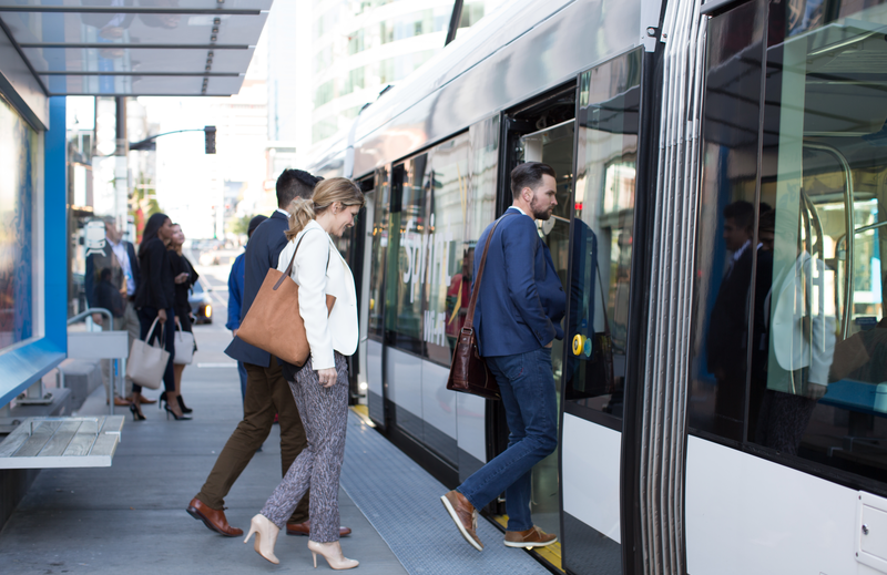 Streetcar Riders in Kansas City